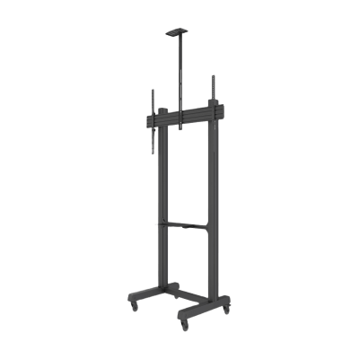 Montaje de Piso Móvil para Pantallas de  65 in a 100 in | vesa 100 x 100 hasta 1000 x 600 | carga maxima soportada 120kg| Fabricado en aluminio y acero