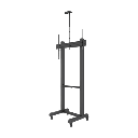 Montaje de Piso Móvil para Pantallas de  65 in a 100 in | vesa 100 x 100 hasta 1000 x 600 | carga maxima soportada 120kg| Fabricado en aluminio y acero
