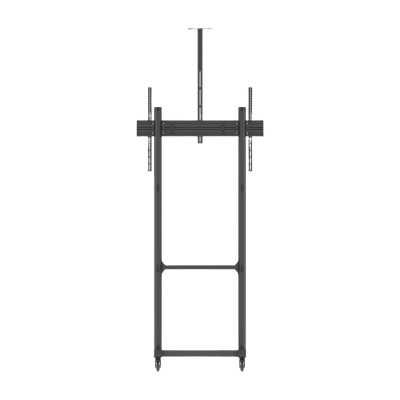 Montaje de Piso Móvil para Pantallas de  65 in a 100 in | vesa 100 x 100 hasta 1000 x 600 | carga maxima soportada 120kg| Fabricado en aluminio y acero