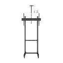 Montaje de Piso Móvil para Pantallas de  65 in a 100 in | vesa 100 x 100 hasta 1000 x 600 | carga maxima soportada 120kg| Fabricado en aluminio y acero