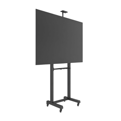 Montaje de Piso Móvil para Pantallas de  65 in a 100 in | vesa 100 x 100 hasta 1000 x 600 | carga maxima soportada 120kg| Fabricado en aluminio y acero