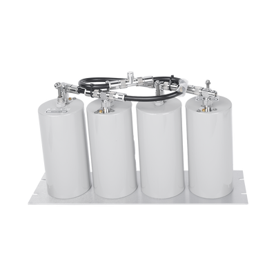 Duplexer Pasa Banda-Rechazo de Banda, 400-470 MHz, 4 Cavidades (4"Dia.) 5 MHz, 250 Watt, N Hembra