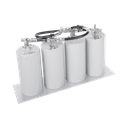 Duplexer Pasa Banda-Rechazo de Banda, 400-470 MHz, 4 Cavidades (4"Dia.) 5 MHz, 250 Watt, N Hembra