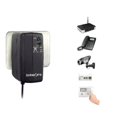 UPS de CD 25 W / Entrada 120 Vca / Salida 12 Vcd / Clavija NEMA 5-15P de entrada / Batería de Litio