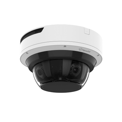 Camara IP Multi sensor 8MP x 4 CH con Inteligencia Artificial y licencia LUMEO / Lente Motorizado de 3.3 a 5.7mm / WDR 120dB / Protección IP66 / IK10 / NEMA4X