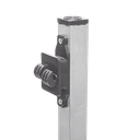 Poste de Paso de 1.2m para Cerca Electrificada de PTR Cuadrado de Aluminio de 1" de lado con 5 Aisladores Instalados.