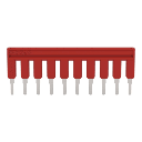 Puente Eléctrico / 10 Polos / Aislado Rojo / 25A 800V / Aplicaciones Ferroviarias / Certificado DIN EN 50155 / Material Rodante