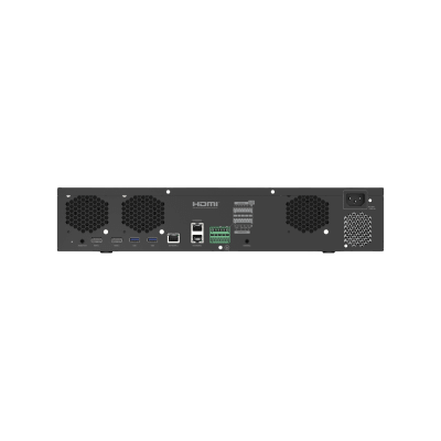 NVR 32 Megapixel (8K) / 32 Canales IP / Soporta 8 Discos Duros / H.265 & Wisestream / Wisenet P2P / ONVIF / Compatible con Cámaras IA / Salida HDMI en 4K / Soporta RAID 5/6