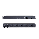 PDU ATS (Fuente Redundante Auto-transferible) Medible, Para Distribución de Energía, 2 Entradas 120 Vca NEMA5-15P, Con 10 Salidas NEMA 5-15R, Horizontal 19in, 1UR