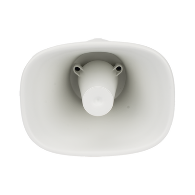 Bocina (Altavoz IP ) | Tipo Trompeta | 25 Watts | 24VCD | Exterior IP67 | Metal | Entrada de alarma | Voceo en tiempo real | Calendarización de audios | Síntesis de Voz (TTS)