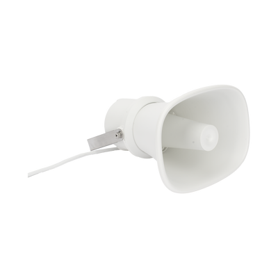 Bocina (Altavoz IP ) | Tipo Trompeta | 25 Watts | 24VCD | Exterior IP67 | Metal | Entrada de alarma | Voceo en tiempo real | Calendarización de audios | Síntesis de Voz (TTS)