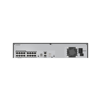 NVR de 12 Megapíxel sistema operativo Ubuntu Linux / Hasta 32 canales / 6TB Incluidos / 16 puertos PoE+ / H.265 & WiseStream / Incluye 1 Licencia de 4 canales