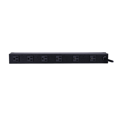 PDU Básico Para Distribución de Energía con Supresor de Picos, Con 12 Tomas NEMA 5-15R Traseras, 1UR, 15 Amp, 120 Vca, 1800 Joules de Protección