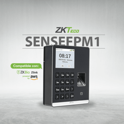 Terminal Biométrica de Asistencia / Huella Digital y RFID / 500 Usuarios / Pantalla 2.8" / WiFi / ZKBio Zlink / USB