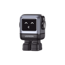 Cargador RobotGaN de 65W Serie UNO | 3 Puertos de Carga Rápida | 2 USB-C | 1 USB-A | PD 3.0 | QC 4.0 | Carga Inteligente | Tecnología GaN II | Zapato Magnético Extraíble | Carcasa Ignífuga | Pantalla LED