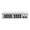 Switch MikroTik con 16 Puertos Gigabit Ethernet / 2 Puertos SFP+ 10G / Filtrado MAC y VLANs / SwOS Configuración Web
