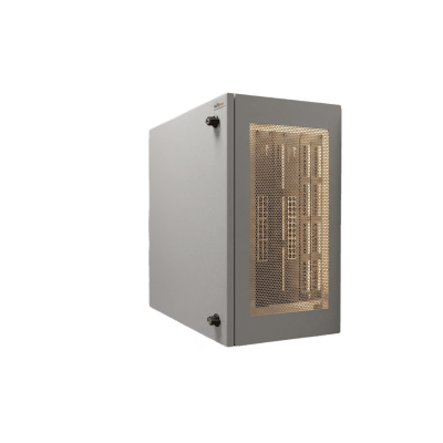 Gabinete de Pared L-Box 12U / Acero 1.9 mm / 1219 x 610 x 313 mm / Puerta L 120° / RAL 7035 / Rack 19"