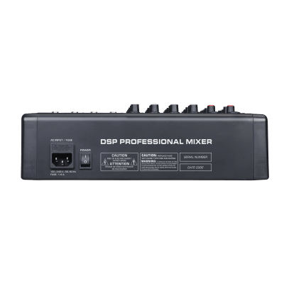 Consola de Mezcla Analógica | 8 Canales | 6 Entradas Mic/Línea | 12 Salidas | DSP Efectos | USB Media | Bluetooth | Montaje en Rack