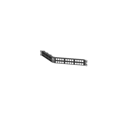 Panel de Parcheo Modular Keystone (Sin Conectores), Angulado, de 48 Puertos, 1UR