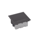 Caja de Suelo Simon Serie S / Para Voz, Datos o Contactos Eléctricos / Capacidad para 2 Módulos / Con Registro Integrado para Fijación en Concreto / Profundidad Ajustable de 70 a 100 mm (2.76 a 3.94 pulgadas) / Alta Resistencia Mecánica y Térmica