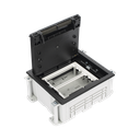 Caja de Suelo Simon Serie S / Para Voz, Datos o Contactos Eléctricos / Capacidad para 2 Módulos / Con Registro Integrado para Fijación en Concreto / Profundidad Ajustable de 70 a 100 mm (2.76 a 3.94 pulgadas) / Alta Resistencia Mecánica y Térmica