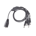 Cable con 5 Vías para Alimentar 4 Cámaras TurboHD y DVR TurboHD Epcom / Hikvision