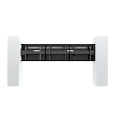 Accesorio_ Placa para Montaje doble de Pantallas Para Exhibicion de Pared a Pared| Dimensiones 225.2 mm x 126.2 mm x 95 mm