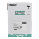 Bobina de Cable UTP 305 Metros (1000 Pies) de Cobre, NetKey, Reelex, Azul, Categoría 6 (24 AWG), 1000Mbps, PVC (CM), de 4 Pares