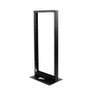 Rack de 2 Postes, Estándar 19", 24 Unidades, Fabricado en Acero, Base "L" para Anclar a Piso.