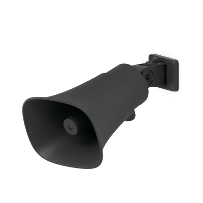 UniFi Protect AI Horn Speaker, Altavoz IP 120 dB, PoE+, Alerta AI Avanzada, Montaje Pared, Esquina y Poste, IP66, Color Negro
