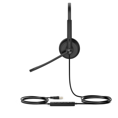 Diadema Alámbrica UH34 Dual de Yealink USB Compatible con Teléfonos IP y Computadoras.