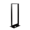 Rack de 2 Postes, Estándar 19", 24 Unidades, Fabricado en Acero, Base "L" para Anclar a Piso.