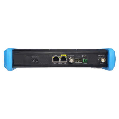 Tester de Video Profesional | Pantalla 7"|  Prueba IP/HD/Analógicas | TVI/CVI/AHD/CVBS | IP ONVIF | 4K/8K | H.264/H.265 | HDMI | PTZ | Scanner IP | TDR | Salidas 12V/24V/PoE | Activación Simultanea.