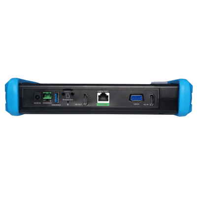 Tester de Video Profesional | Pantalla 7"|  Prueba IP/HD/Analógicas | TVI/CVI/AHD/CVBS | IP ONVIF | 4K/8K | H.264/H.265 | HDMI | PTZ | Scanner IP | TDR | Salidas 12V/24V/PoE | Activación Simultanea.