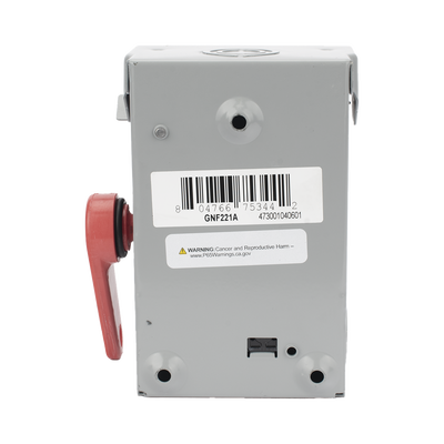 Interruptor de Seguridad GNF221A, 240Vca, 2 polos, 30 Amp, sin portafusibles, Nema 1.