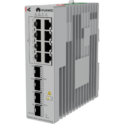Switch Industrial eKit / 8 Puertos PoE+ Gigabit + 2 SFP + 2 SFP+ / Montaje en Riel DIN / Fuente Redundante 1+1 : 54 a 57 VCD / Libre de licenciamiento / Gestión gratuita desde la Nube / Presupuesto PoE 220 W