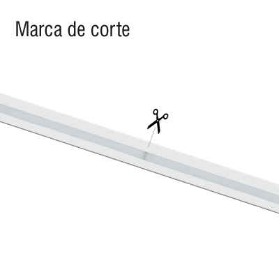 Manguera LED Luminosa Blanca de Resina Transparente y Flexible / Para uso Interior o Exterior / Carrete de 50 m/ 110V CA  4.2 A/ 500 W Potencia / T.C.C. 6500 K.