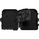 Cierre de Empalme para 24 fusiones de fibra óptica, Interior/Exterior, con 8 acopladores SC/APC y splitter 1x8 SC/APC Incluido, IP65, 3 Puertos para Fibra Troncal o Distribución