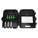 Cierre de Empalme para 24 fusiones de fibra óptica, Interior/Exterior, con 8 acopladores SC/APC y splitter 1x8 SC/APC Incluido, IP65, 3 Puertos para Fibra Troncal o Distribución