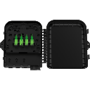 Cierre de Empalme para 24 fusiones de fibra óptica, Interior/Exterior, con 8 acopladores SC/APC y splitter 1x8 SC/APC Incluido, IP65, 3 Puertos para Fibra Troncal o Distribución