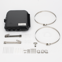 Cierre de Empalme para 24 fusiones de fibra óptica, Interior/Exterior, con 8 acopladores SC/APC y splitter 1x8 SC/APC Incluido, IP65, 3 Puertos para Fibra Troncal o Distribución