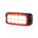 Luz de Advertencia de 5X2" 10 LED, Rojo/Azul, Bisel Negro, Lente Transparente