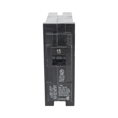 Interruptor automático enchufable tipo QP 1 polo, 15 amp.
