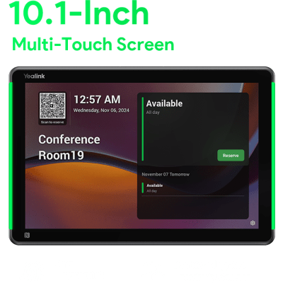 Panel Touch Para Programación De Salas De Reuniones Todo En Uno Con LED RGB De Indicadores De Estado Y Cámara Integrada De 2 MP