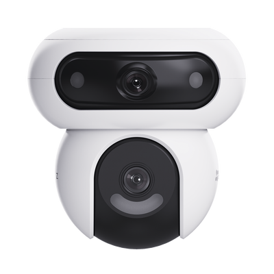 Cámara de Seguridad Dual 4G LTE + WiFi 6 / 4MP + 4MP Dual Lente / 360° Panorámica / Detección IA Humano-Vehiculo / Seguimiento Automático / Almacenamiento MicroSD 512GB + Nube / Resistente a Int