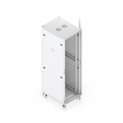UACC Rack Cabinet 42U (600 × 800 mm) – Gabinete de Piso Totalmente Ensamblado con Ventiladores Integrados, Paneles Removibles, Ruedas con Seguro y Puerta Frontal de Vidrio Templado