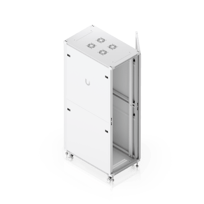 UACC Rack Cabinet 42U (600 × 1000 mm) – Gabinete de Piso Totalmente Ensamblado con Ventiladores Integrados, Paneles Removibles, Ruedas con Seguro y Puerta Frontal de Vidrio Templado