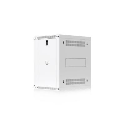 UACC Rack Cabinet 12U (550 x 450 mm) - Gabinete Cerrado para Montaje en Pared con Puerta de Vidrio Templado, Totalmente Ensamblado con Ventiladores Integrados y Paneles Removibles