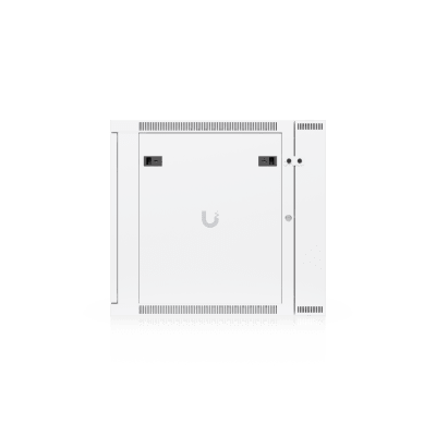 UACC Rack Cabinet 12U (600 x 703 mm) - Gabinete Cerrado para Montaje en Pared con Puerta Frontal de Vidrio Templado, Puerta Trasera Abatible (Swing-Out) y Paneles Laterales Removibles con Llave