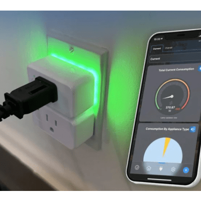 Adaptador PlugIn inalámbrico WIFI/ Nube P2P / Medición de consumo/ Soporta Google y Alexa / 15A